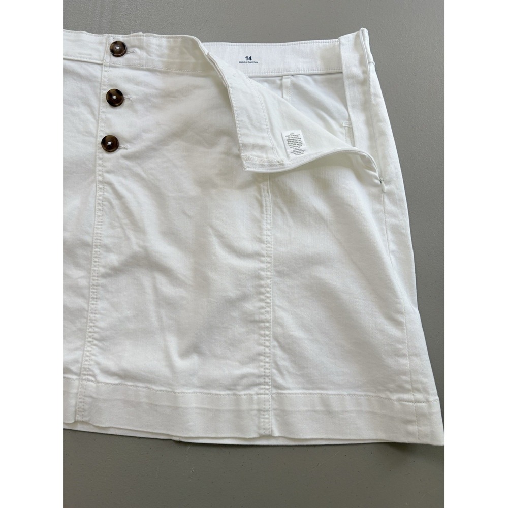 St Johns Bay Skirts White Size 14 Zip Pocket NEW No Tags. - Picture 5 of 9